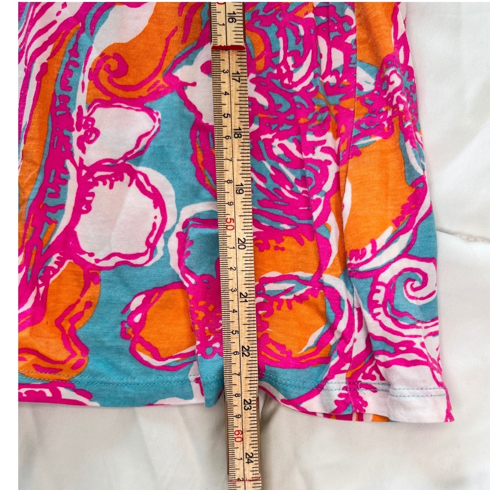 Lilly Pulitzer Girls Dress Size M (6-7) Colorful Floral Print Gold Button Detail - Picture 8 of 8